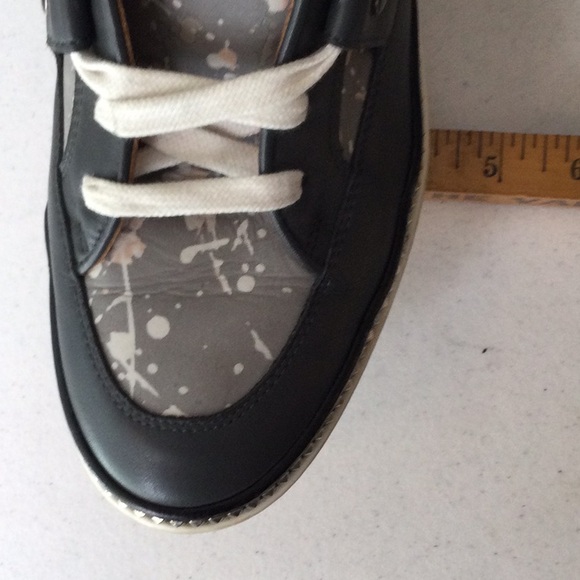 Jimmy Choo Gray High Top Leather Sneakers - Picture 14 of 14